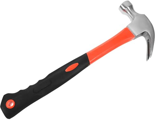 DOITOOL Martello da Carpentiere Professionale con Manico Antiscivolo in Fibra Martello con Punta in Acciaio al Carbonio Resistente Strumento per Chiodi e Lavori di Falegnameria Ergonomico