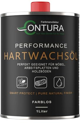 Contura Performance Hartwachsöl Farblos Natur Holz-Öl Parkett Treppen Möbel Pflegeöl (1 Liter)