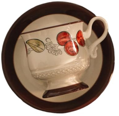Set da tè in porcellana vintage, set di tazze e piattini in porcellana inglese con motivi floreali, tazza da caffè for tè, caffè, colazione e cucina(Red)