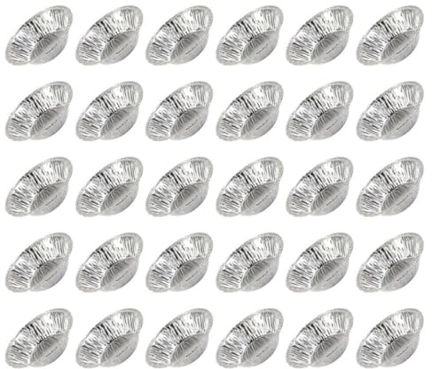 Genérico 300 Moldes para Tartaletas de Huevo de Aluminio Desechables, Bandejas Redondas para Hornear Muffins y Cupcakes, Moldes para Repostería en Cocinas, Restaurantes y Fiestas