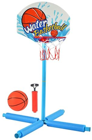 Pool Basketball Hoop – Floating Pool Toys, Professional Style Backboard Netting, Tear Resistant Waterproof Synthetic Fabric, Integrated Ball Storage Pocket | Competitive Family Fun Game Set With Soft