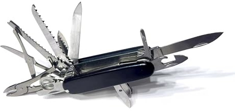KUTYU EDC 17-in-1 Multiuso pieghevole Coltello tascabile e gadget per campeggio e attività all'aperto