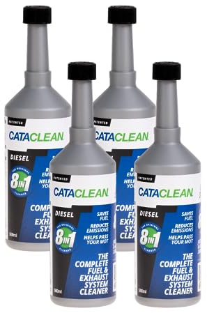 Cataclean Diesel Fuel & Exhaust System Cleaner 4 x 500ml | Fuel Additive, DPF & Catalytic Converter Cleaner, Valve & Injector Cleaner, Pre MOT Emissions Reducer, Engine Performance