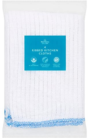 Morrisons 4 Ribbed Kitchen Cloths