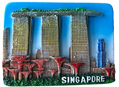 Singapur 3D-Kühlschrankmagnet, Touristen-Souvenirs, Aufkleber, Singapur, Kühlschrankmagnet, Heim- und Küchendekoration