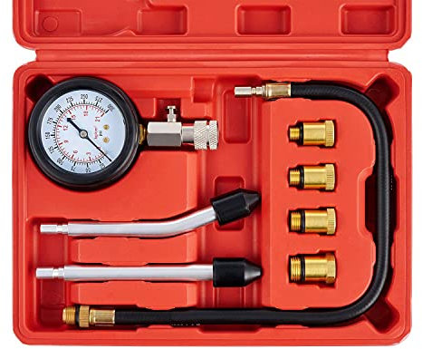 JOMAFA Compresimetro gasolina comprobador de compresion para motores gasolina universal, 8 piezas