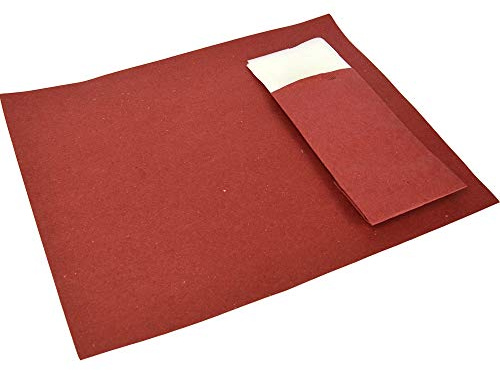 DUE ESSE S.N.C. DI SABATINI ALDO & C. PZ 200 TOVAGLIETTE Rosse Carta 40 X 30 CM + 250 Buste Porta Posate con TOVAGLIOLO 2 VELI