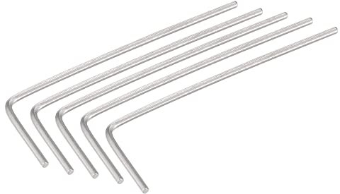 sourcing map 0.9mm Hex Key Wrench, L Shaped CR-V Repairing Tool 5 Pcs