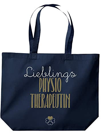 Shirtinstyle Beutel Tasche, Lieblingsmensch Lieblings Physio Therapeutin, Jute, Shopper, Beutel, Tasche, Farbe Navy