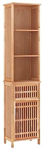 vidaXL Mueble de baño Madera Maciza de Nogal 42x29x182 cm