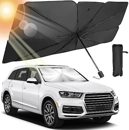 Parasol para Coche Delantero - Paraguas Plegable con Anti UV para Parabrisas (120 x 65cm)