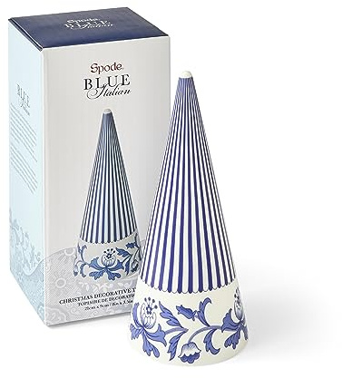 Spode Blauer Italienischer Weihnachtsformschnitt, 22,9 cm, einzeln