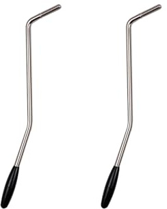 Savagrow 2Pcs 6mm & 5mm Thread Tremolo Arm Whammy Bar with Tip Electric Guitar Metal Single Tremolo Arm, Silver