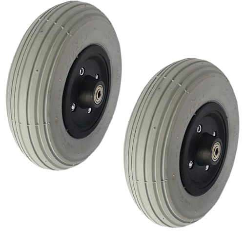 Roue Avant de Fauteuil Roulant Électrique de 8 Pouces, Roue Pneumatique En Caoutchouc 200X50, Accessoire de Marcheur Pour Personnes Âgées Et Handicapées, Roue de Remplacement)/Grey/8Inch(2Pcs)