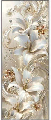 Diamond Painting Blume Lilie, Groß XXL 90 X 30 cm, DIY Diamant Bilder, 5D Erwachsene, Daiments Crafts, Haus Wand Dekoration -685FC