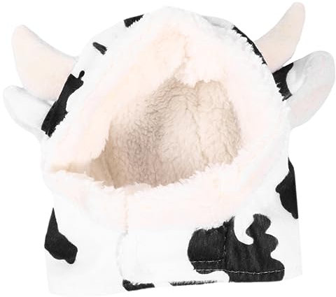 Yardwe Plüsch Haustier Cosplay Hut Niedlicher Kuh Hut Für Hunde Cosplay Kostüm Weiche Materialien Tierkostüm Zubehör