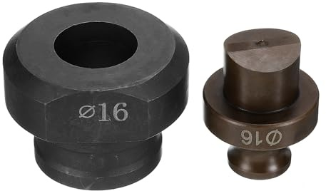 QUARKZMAN Troqueladora Hidráulica para Perforar Agujeros de 16mm de Precisión - Kit de Perforación Eléctrica Hidráulica para Máquina Perforadora MHP-20 JP-20, Borgoña y Negro