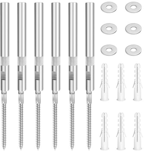 Schwebende Regalhalterung, 6 Stück Versteckte Regalhalterung 10x100mm Halterung Unsichtbar Schwerlast Regalträger mit Unterlegscheiben und Dübel für Brauch Wandregale Schwebende Bretter