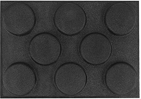 Uanratg Formas de Pan de Hamburguesa de Silicona Moldes de PanaderíA Perforados Hojas Antiadherentes para Hornear TamañO de Medio Molde
