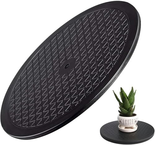 GZYHDC Piatto Piattaforma Rotante, 360° Girevole Stand Giradischi, Supporto Girevole con Cuscinettia Sfera in Acciaio, Base per Giradischi per Schermo TV/Monitor/Piante Bonsai-1pc