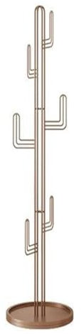 Xilin-872 Stand Appendiabiti Appendiabiti Indipendente con Base Rotonda Stabile a Forma di Cactus for Vestiti, Cappelli, Borse Attaccapanni(Gold)