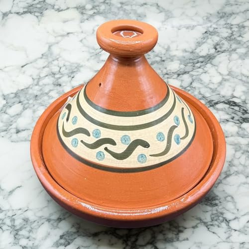 Tajine XL 35 cm in Terracotta Dipinta a Mano – Pentola Tradizionale Marocchina/Tunisina + Ebook Gratuito 3107251055
