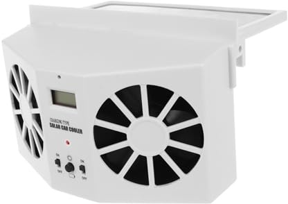 HEALSOPTHY Solarbetriebener Auto-auslassventilator mit Doppel-luftauslass Energieeffizienter Solar-kühler für Autofenster Sorgt für Effektive Luftzirkulation Rauchabzug und Angenehme Kühlung