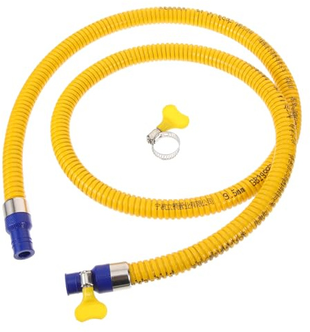 BAZEITFLOW Tubo Gas Naturale Flessibile Antiesplosione per Scaldabagni e Apparecchi a Propano Connessione Resistente e Facile da Installare Tubo Corrugato Adatto per Uso Domestico