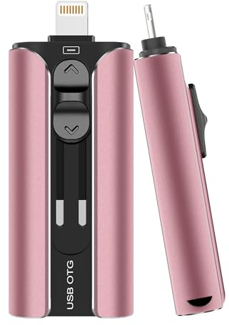MFi Certified 512GB Flash Drive for iPhone USB Memory Stick Thumb Drives, High Speed USB Stick iPhone Flash Drive for Photos Videos,Photo Stick External Storage for iPhone/iPad/Android/Laptop (Pink)