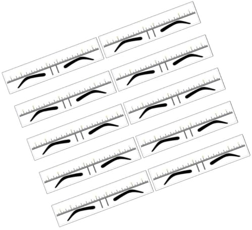 Abaodam Regla Guía para Cejas de Pvc 10 Plantillas Desechables, Flexible y Precisa para Maquillaje, Herramienta de Posicionamiento Adecuado para Expertos y Mujeres