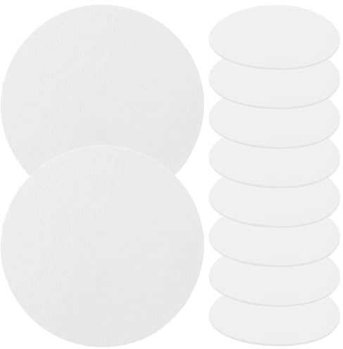 HANABASS Lot de 100 Feuilles de Séchage Alimentaires Rondes 5 Cm Fibres Végétales Alimentaires Film Transparent Absorbeur D’humidité Cuisine Placard Bureau et Voiture