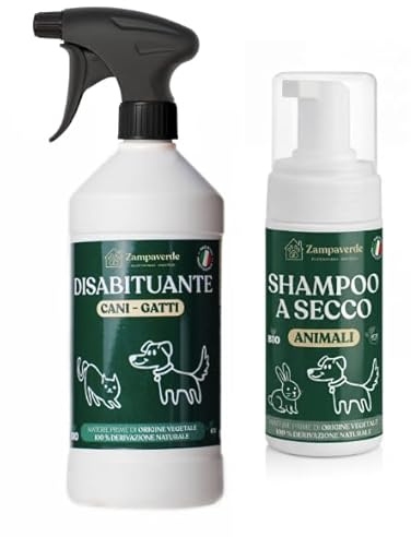 Zampaverde Disabituante Cani Gatti Interno Esterno + Shampoo Secco Gratis
