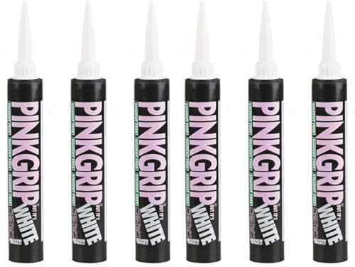 Pink grip Solvent Free Grab Adhesive, High Grab Strength, Fast Curing, 380ml, Pack of 6