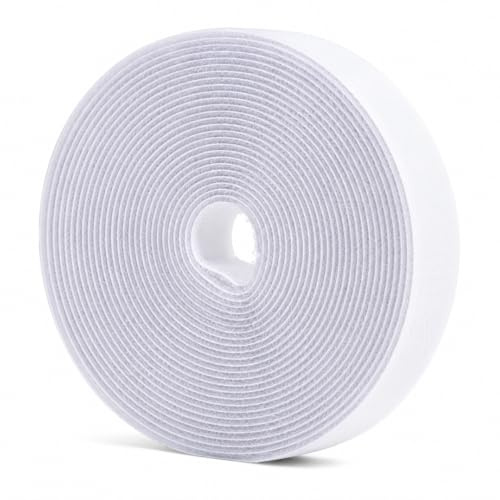 Hook / Male Side Tear-off Tape for Mosquito Nets, White, Polyester, 1 cm x 23 m, for Mosquito Nets