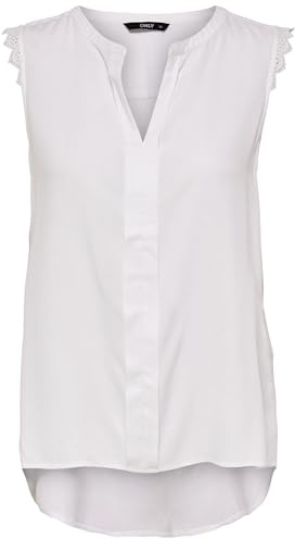 Only Nos Onlkimmi S/l Top Wvn Noos, Camiseta sin Mangas Mujer, Blanco (White), 36 (Talla del Fabricante: 34)