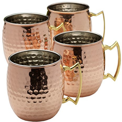Mikasa 5212854 Moscow Mule Becher, gehämmert, 454 ml, Kupfer