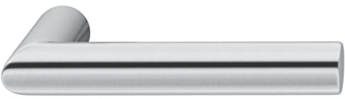 FSB 0 10 1076 04600 6204 Drückerlochteil Türgriff universal, Türdrücker gerade abgerundet ASL AGL, Edelstahl matt 10107604600, Silber