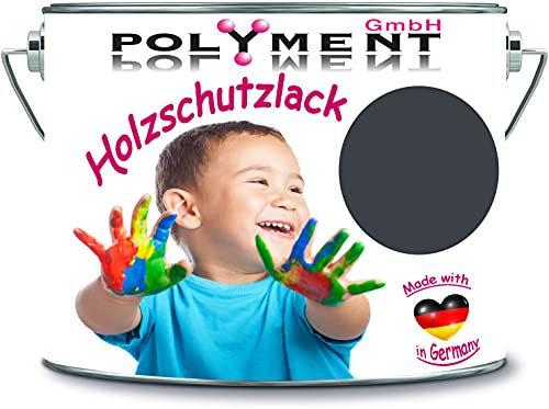 5 Liter Holzschutzlack Holzlack Holzlasur wetterbeständiger Langzeitschutz Wetterschutzfarbe Holzschutzfarbe (RAL 7016 Anthrazitgrau)