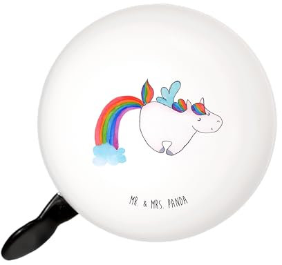 Mr. & Mrs. Panda Klingel Für Fahrrad Einhorn Fliegendes Pferd - Geschenk, Glocke, Fahrrad-Klingel, Spielen, Erwachsenwerden, Fahrradklingel, Unicorn, Regenbogen, Glitzer