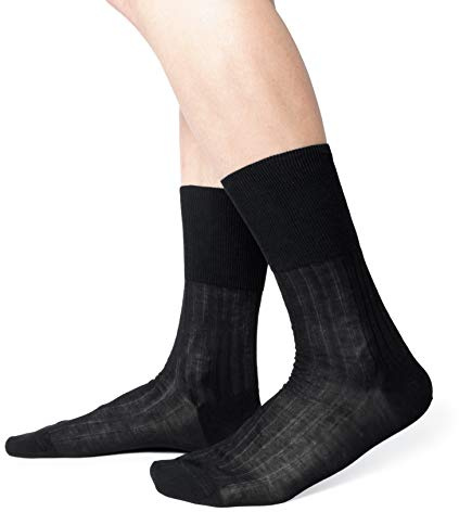 Ciocca Calze Uomo corte sanitarie in Cotone Filo di Scozia, senza elastico - per diabetici - 3/6 paia - Made in Italy - Tre taglie [349/1_020_125_3]