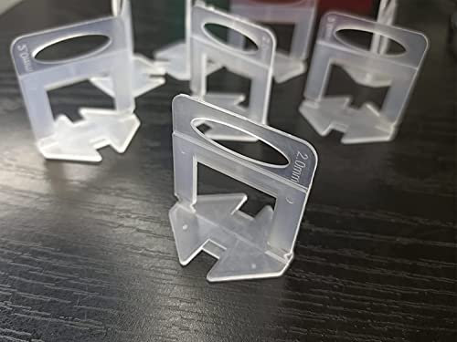 QTACIE - Kit di livellamento per piastrelle da 2 mm, per l'installazione professionale di piastrelle in ceramica e pietra, 600 pezzi