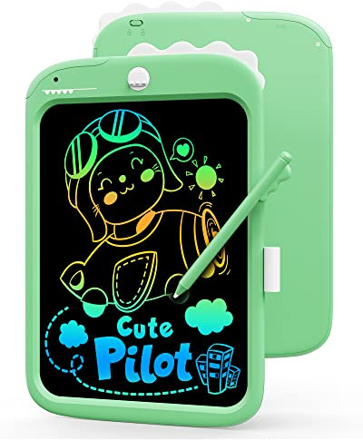 kokodi Einhorn Spielzeug für 3 4 5 6 7 Jahre Mädchen alte Jungen Kinder, 10 Zoll Schreibtafel Zaubertafel Maltafel Kleinkinderspielzeug Lernspielzeug Geschenk für Geburtstag Weihnachten, Grün