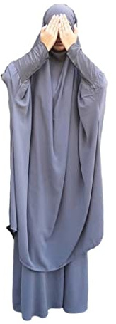 RUIG Frauen muslimisches Kleid mit Kapuze Hijab Gebetskleidung Abaya islamische Robe Maxi afrikanischer Kaftan Islam Dubai Türkei Kleidung