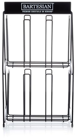 Bartesian Cocktail Capsules Holder Rack - Against-The-Wall Cocktails Capsule Storage Organizer Dispenser for Up to 36 Capsules - Home Bar Accessories for Cocktail Maker Machine - 10 x 6 x 16