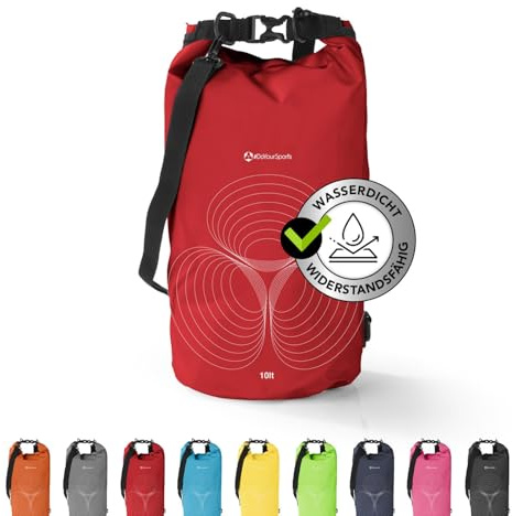 #DoYourOutdoor Dry Bag Tasche | Wasserdichter Rucksack | Wasserfester Beutel & Packsack | 2L 5L 10L 20L 30L Drybag in 2 Styles und vielen Farben | Ideal für Boot, Kajak, Angeln und Camping