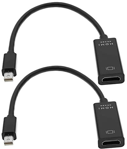 Create idea 2 Stück Mini DisplayPort auf HDMI Adapter Mini DP Männlich Zu HDMI Weiblich Konverter Zum Anschließen von Computer Desktop Laptop An Monitor Projektor HDTV Plug and Play