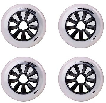 JHKJ 4er-Pack Inline-Rollen mit doppelter Härte, Ersatzrollen für professionelle Geschwindigkeit, 90 mm, 100 mm, 110 mm, 125 mm. Die Härte ist optional,125MM