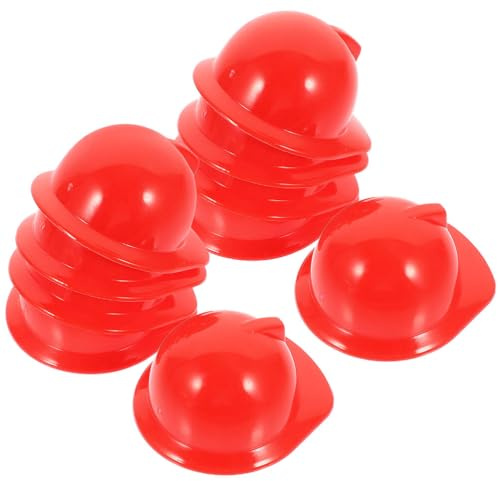 jojofuny Mini Bauhelm 4X3.7X2 Cm 10 Stück – Kunststoff Sicherheitshelme Für Puppen Bau-Party Dekoration Diy Bastelspaß Zubehör
