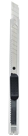 RAYLU PAPER - Coltello multiuso professionale retrattile in alluminio con lama da 9 mm, taglierino universale leggero e resistente per lavori di taglio in magazzini, artigianato (Modello 135M)