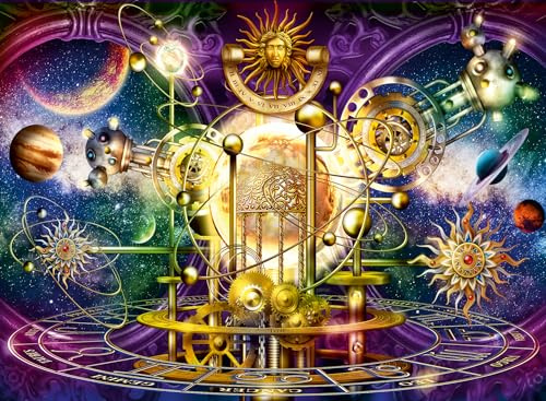 Ravensburger - Puzzle 500 Pezzi Sistema Solare D'oro | Puzzle Per Adulti 500 Pezzi | Puzzle Adulti Per Bambini Dai 14 Anni In Su | Regalo Compleanno Per Bambini Dai 14 Anni In Su | Misure 49x36cm